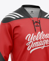 Lace Neck Hockey Jersey Mockup