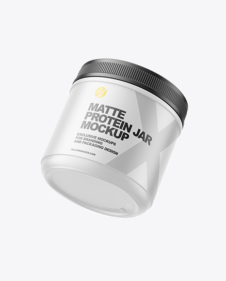 Matte Protein Jar Mockup