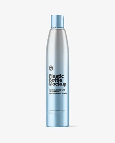 Metallic Plastic Bottle Mockup - Label mockup bottle