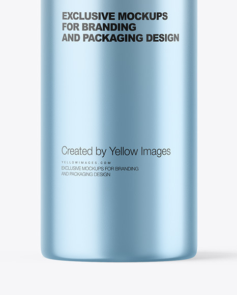 Metallic Plastic Bottle Mockup