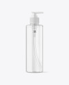500ml Clear Cosmetic Bottle with Pump Mockup 500ml Clear Cosmetic Bottle with Pump Mockup
