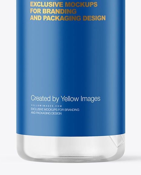 500ml Clear Cosmetic Bottle with Pump Mockup 500ml Clear Cosmetic Bottle with Pump Mockup