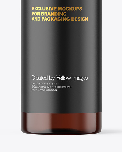 Amber Plastic Bottle Mockup Amber Plastic Bottle Mockup