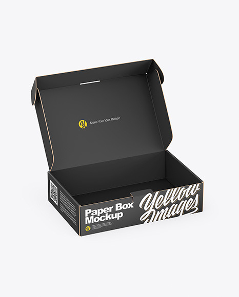 Opened Paper Box Mockup