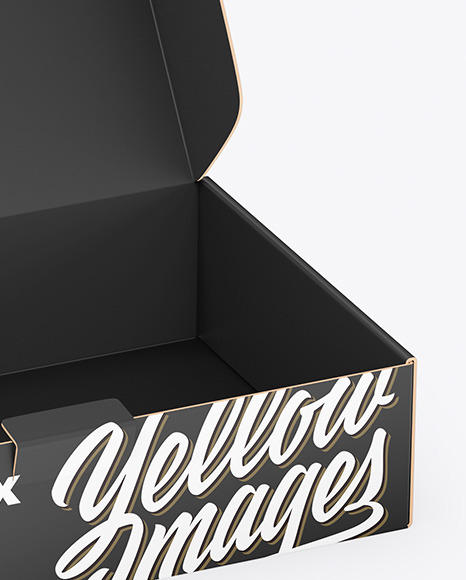 Opened Paper Box Mockup