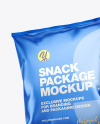 Two Matte Metallic Snack Packages Mockup