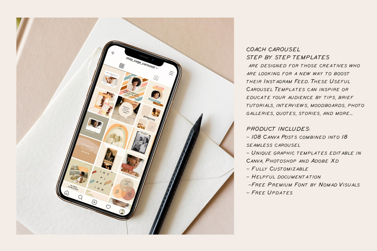 Coach Carousel Templates CANVA and Photoshop Coach Carousel Templates CANVA and Photoshop