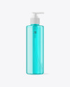 500ml Color Plastic Cosmetic Bottle with Pump Mockup