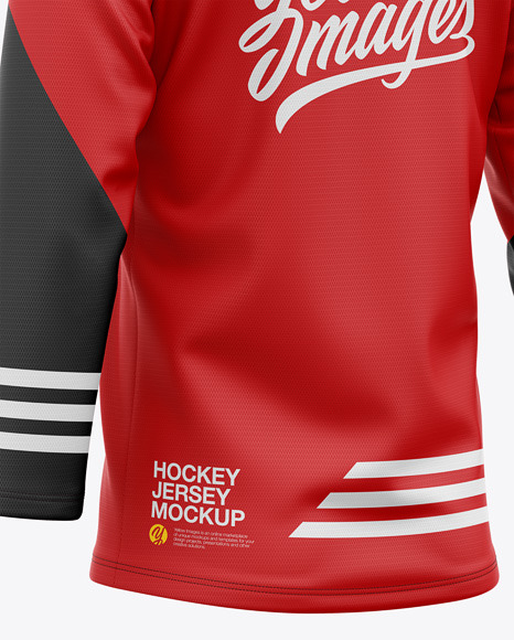 Lace Neck Hockey Jersey Mockup