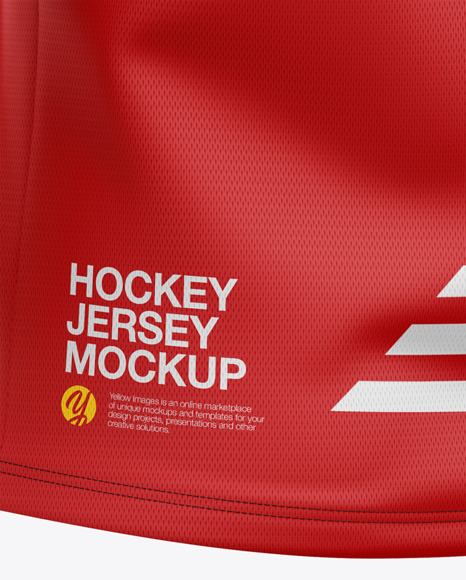 Lace Neck Hockey Jersey Mockup