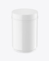 Glossy Plastic Jar Mockup