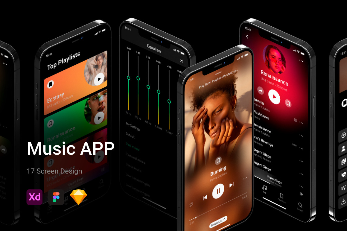Amazing Music App UI Kit Amazing Music App UI Kit