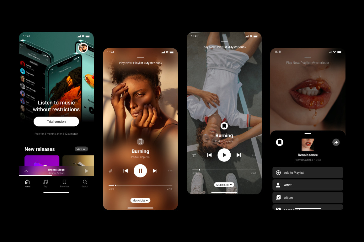 Amazing Music App UI Kit Amazing Music App UI Kit