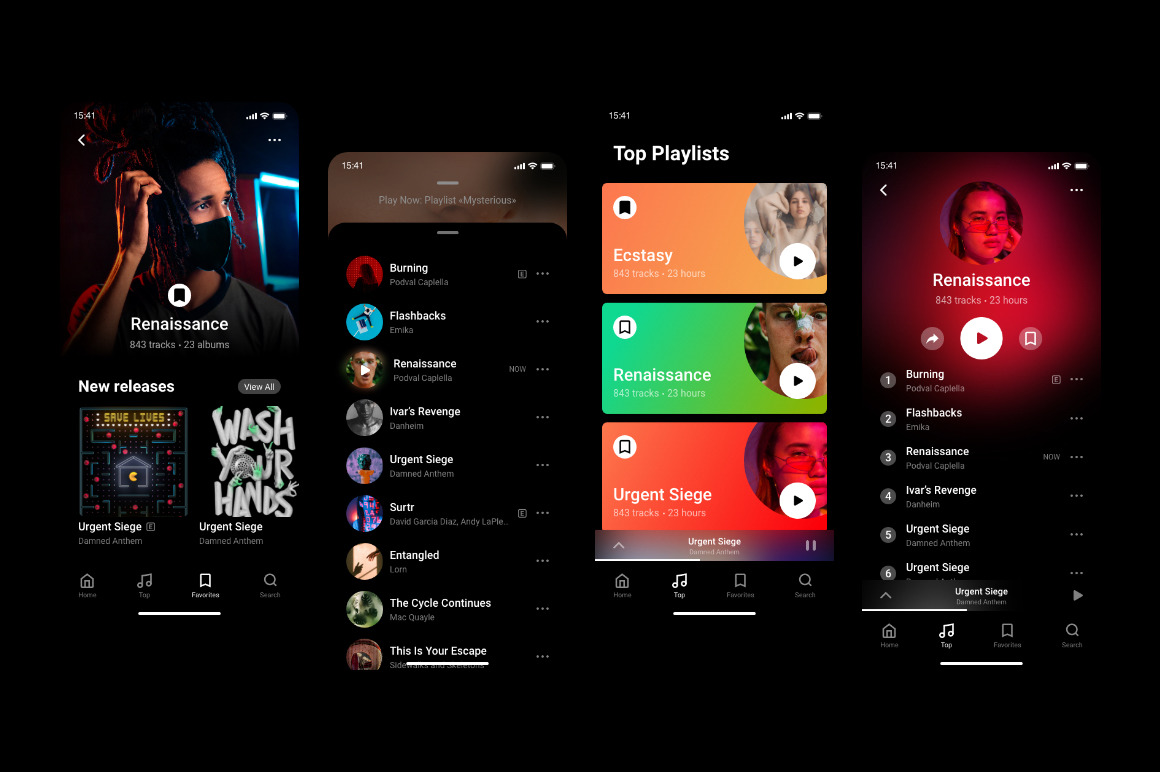 Amazing Music App UI Kit Amazing Music App UI Kit