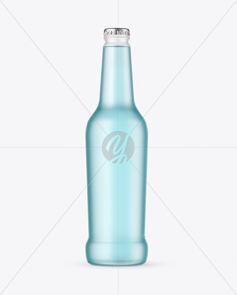 Frosted Glass Drink Bottle Mockup