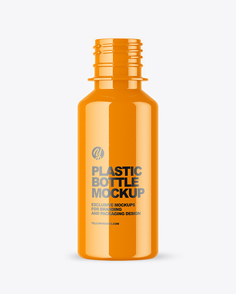 Glossy Plastic Bottle Mockup