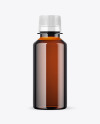 Amber Plastic Bottle Mockup