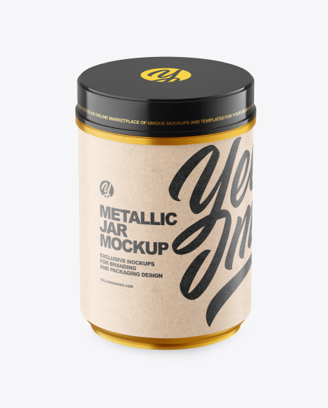 Metallic Plastic Jar Mockup