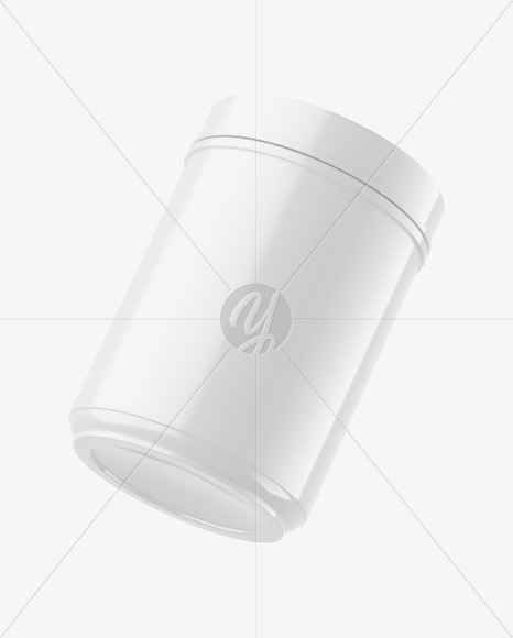 Glossy Plastic Jar Mockup