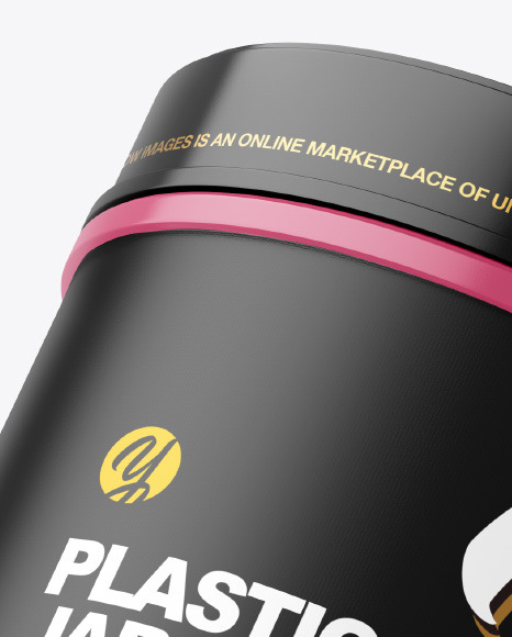 Glossy Plastic Jar Mockup