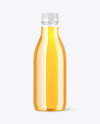 Clear Plastic Apple Juice Bottle Mockup