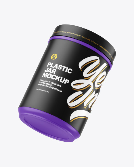 Matte Plastic Jar Mockup - Plastic jar mockup
