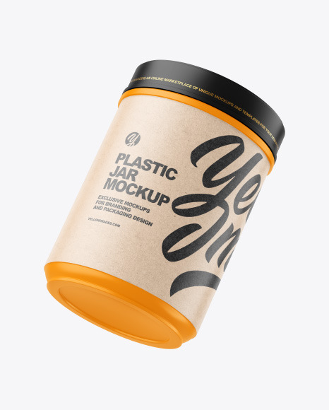 Matte Plastic Jar Mockup