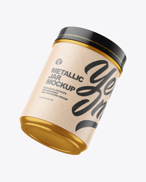 Metallic Plastic Jar Mockup