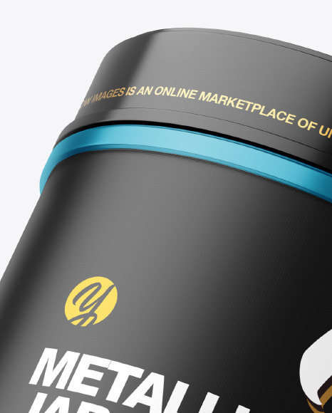 Metallic Plastic Jar Mockup