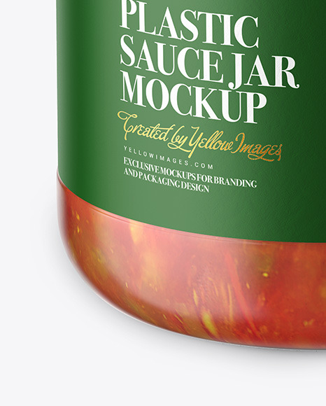 Glass Jar With Lecho Sauce Mockup