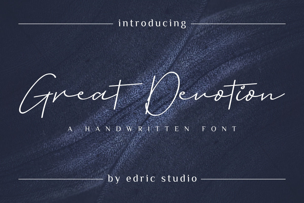 Great Devotion Handwriting Script Font