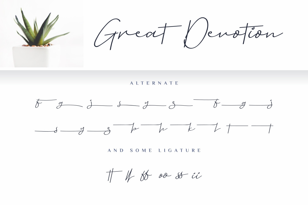 Great Devotion Handwriting Script Font