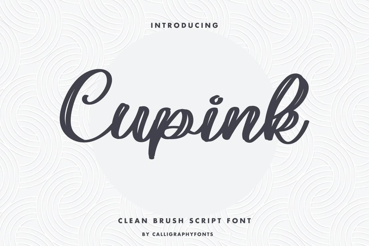 Cupink Brush Font