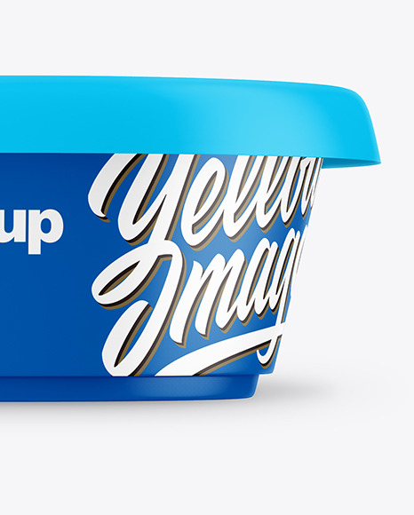 Matte Plastic Food Cup Mockup