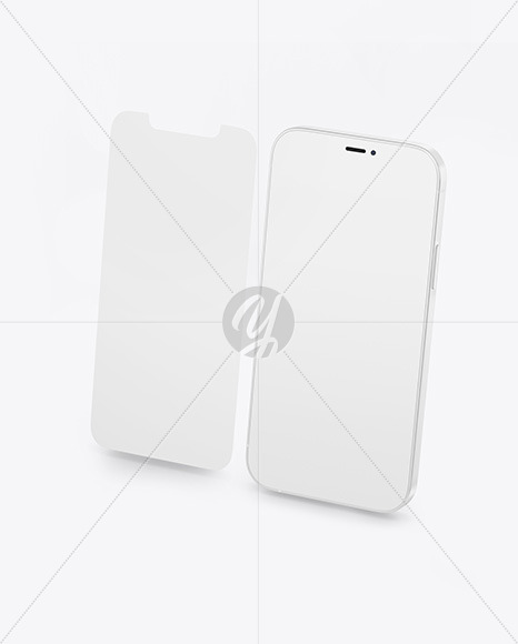 Clay Apple iPhone 12 Pro w/ Screen Mockup