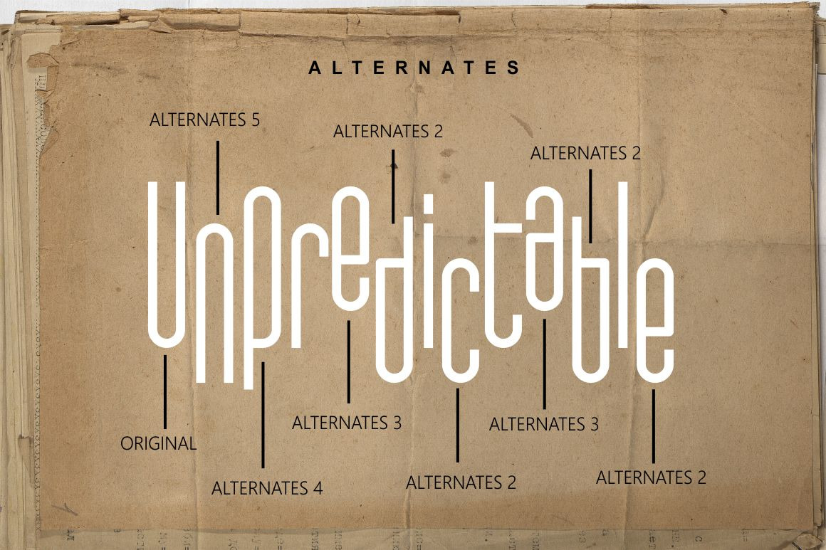 Unpredictable - Display Sans Font Unpredictable - Display Sans Font