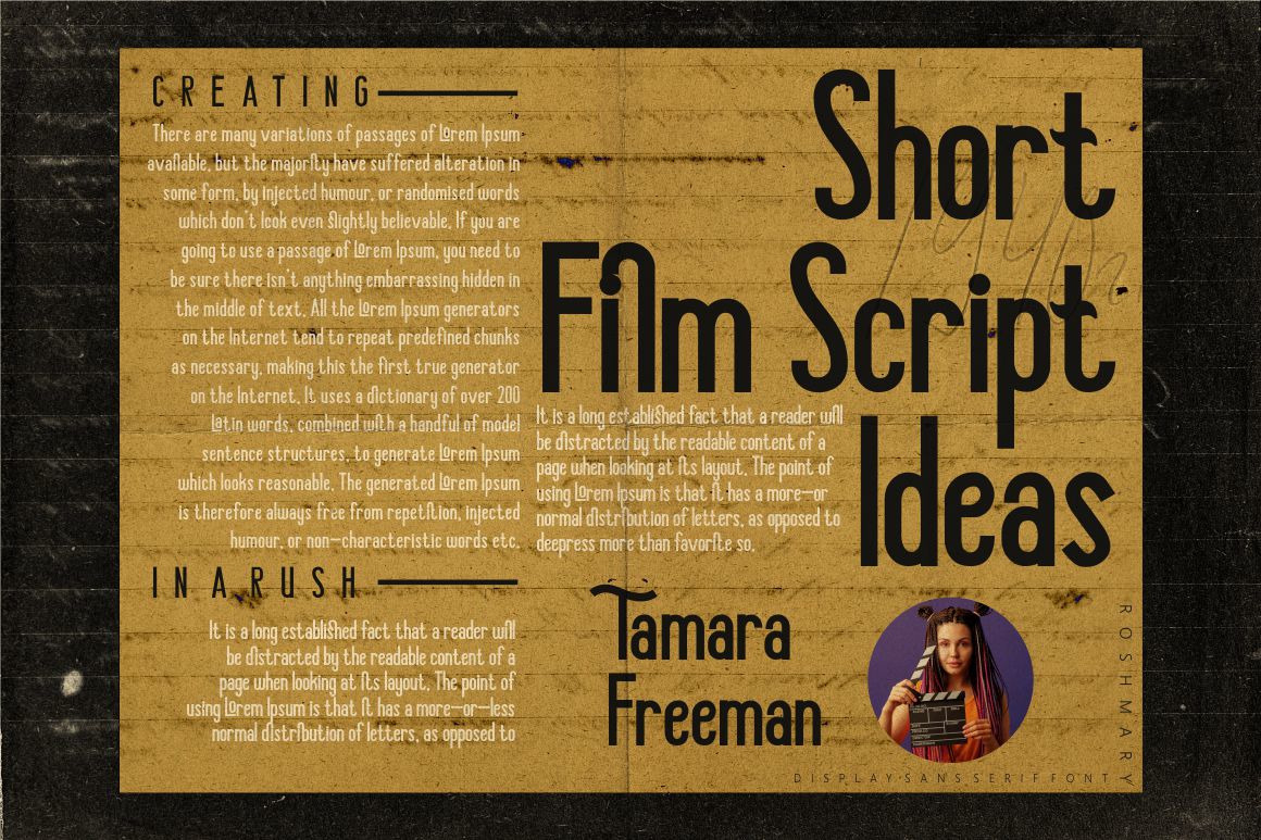 Roshmary - Display Sans Serif Font Roshmary - Display Sans Serif Font