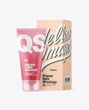 Matte Cosmetic Tube with Box Mockup