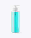 500ml Color Liquid Cosmetic Bottle with Pump Mockup