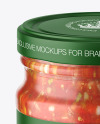 Glass Jar With Salsa Sauce Mockup