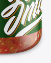 Glass Jar With Salsa Sauce Mockup