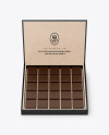 Kraft Paper Box of Chocolate Sweets Mockup