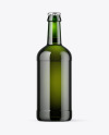 Green Glass Beer Bottle Mockup