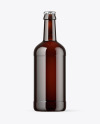 Dark Amber Glass Beer Bottle Mockup