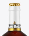 Dark Amber Glass Beer Bottle Mockup