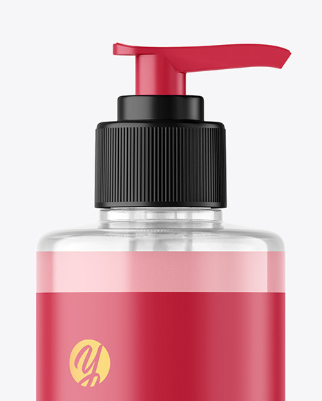 500ml Liquid Soap Cosmetic Bottle with Pump Mockup 500ml Liquid Soap Cosmetic Bottle with Pump Mockup
