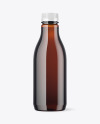 Amber Plastic Bottle Mockup