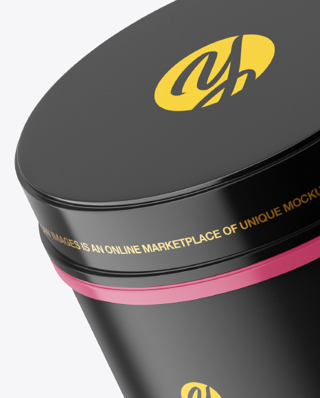 Glossy Plastic Jar Mockup