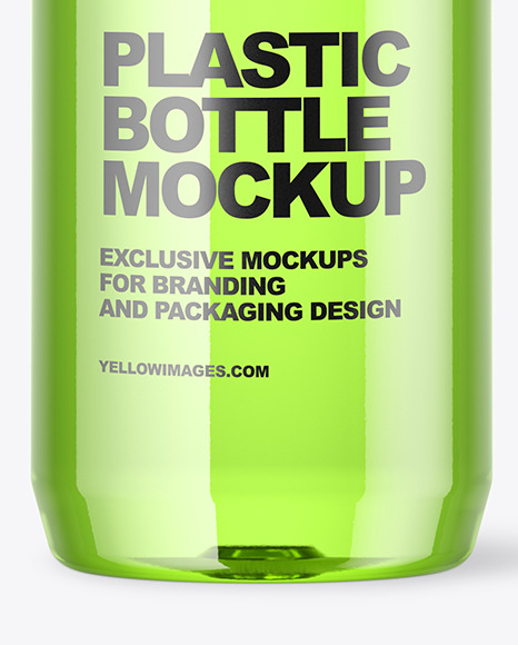 Colored Plastic Bottle Mockup