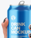 Aluminium Can in a Hand Mockup